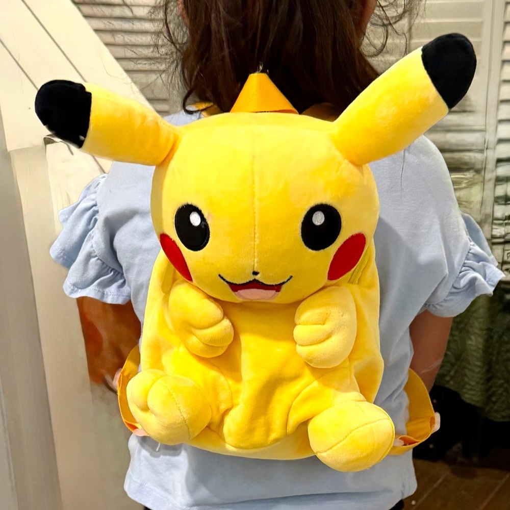 Yellow Pikachu Plush Backpack